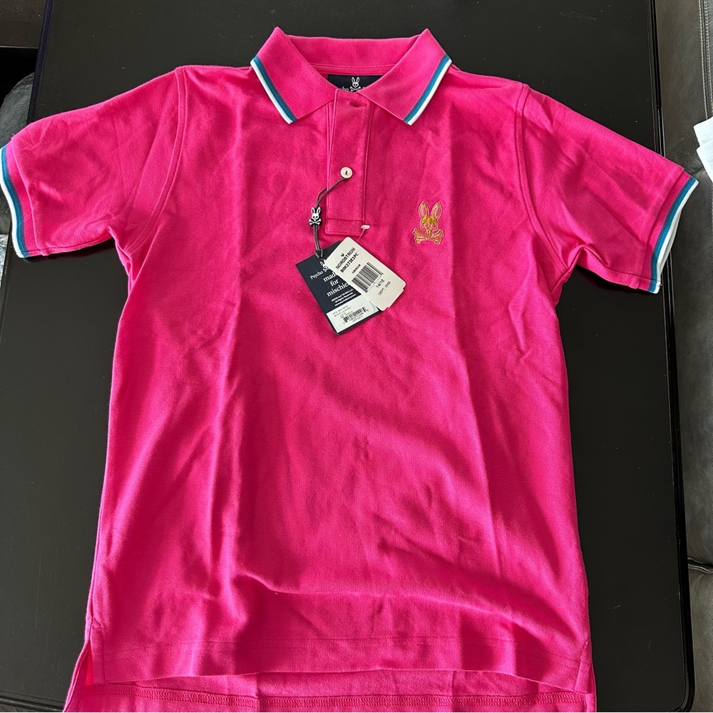 NWT Psycho Bunny boys polo shirt size Large